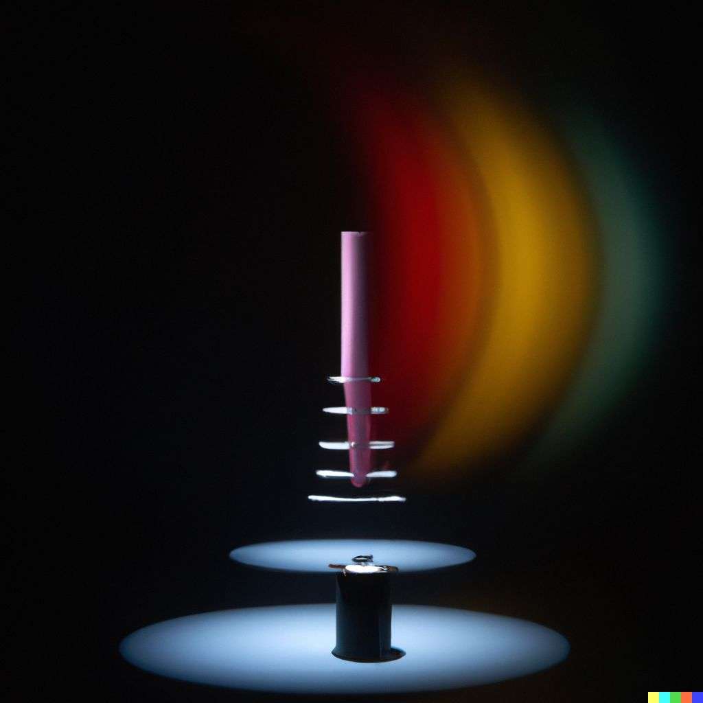 the discovery of gravity, light painting